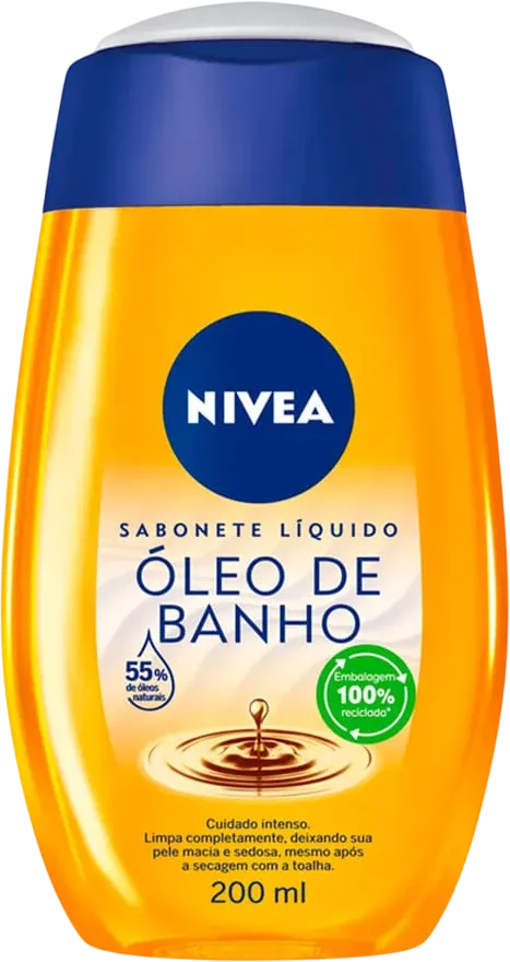 Sabonete Líquido Nivea 200ml Óleo de Banho Natural Oil