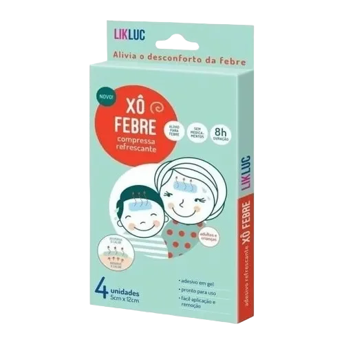 XÔ FEBRE COMPRESSA EM GEL COM 4 UNIDADES