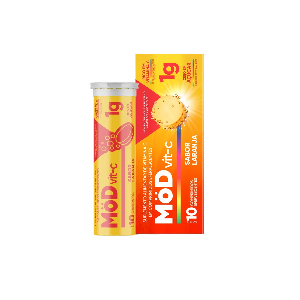 Vitamina C 1g com 10 Comprimidos Efervescentes