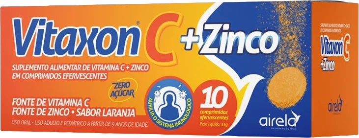Vitaxon C + Zinco com 10 Comprimidos Efervescentes