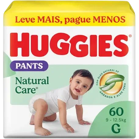 FRALDA HUGGIES NATURAL CARE ROUPINHA HIPER