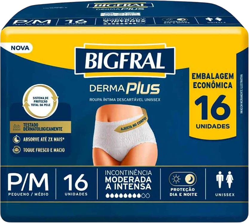 Fralda Bigfral Derma Plus Roupa Íntima