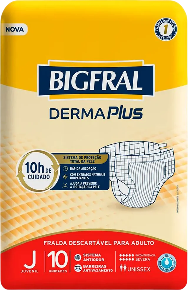 Fralda Bigfral Derma Plus Antivazamento J