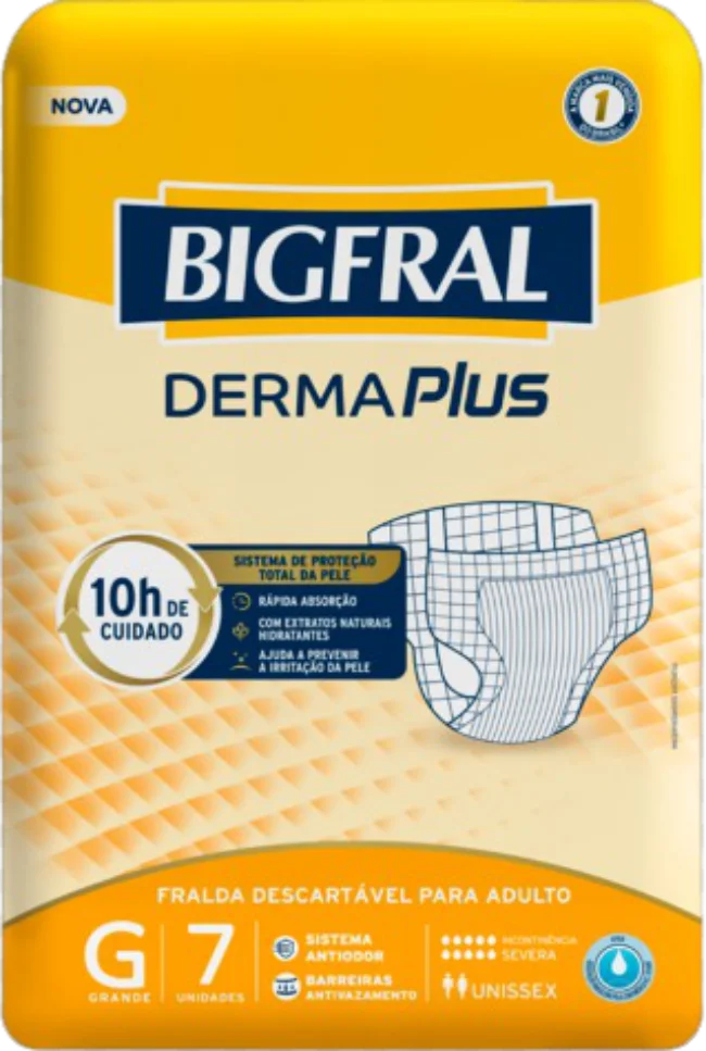 FR BIGFRAL DERMA PLUS ROUPA INT G C/7 UN