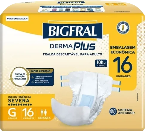 Fralda Bigfral Derma Plus Tradicional