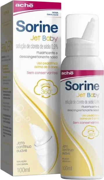 SORINE JET BABY 0,9% SOLUÇÃO NASAL SPRAY 100ML