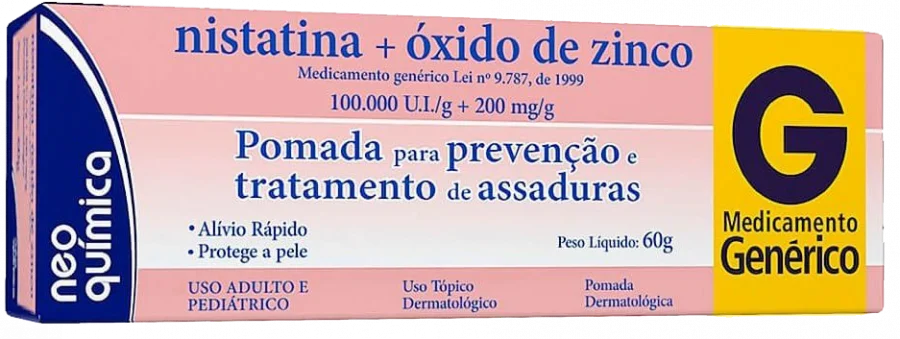 Nistatina + Óxido de Zinco Pomada Dermatológica 60g