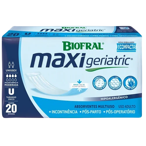 ABSORVENTE BIOFRAL MAXI GERIATRIC COM 20 UND