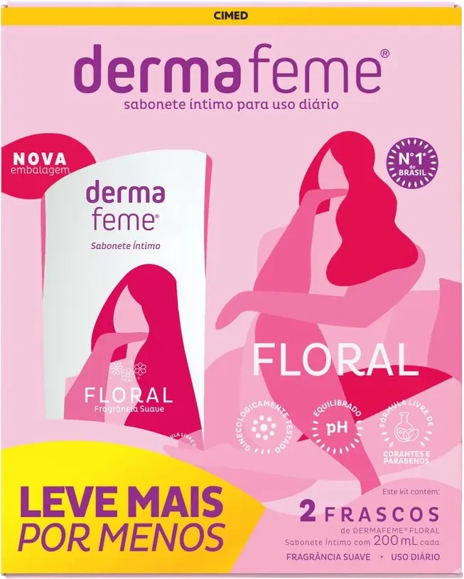 Sabonete Íntimo Dermafeme 200ml (Kit com 2)