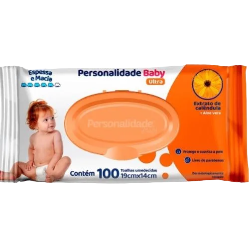Lenco Umed Personalidade Baby Ultra com 100 Ext Calendula