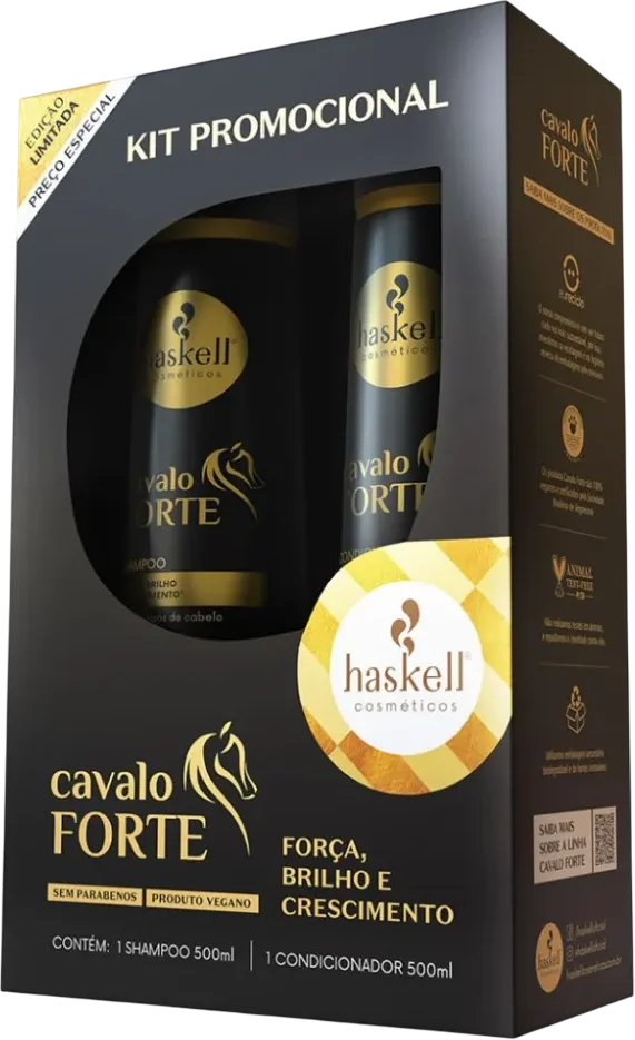 Kit Haskell Cavalo Forte Shampoo + Condicionador 500ml