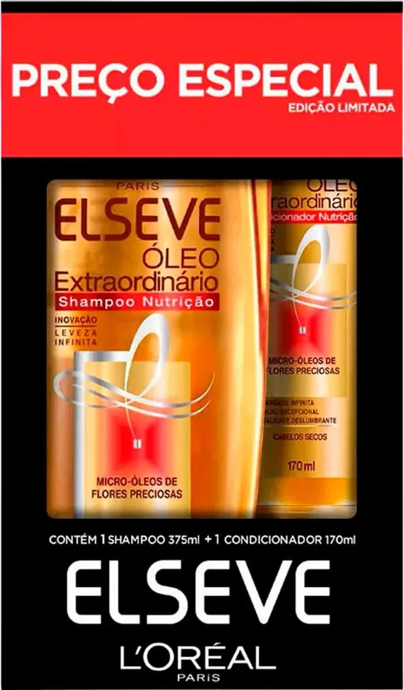 Kit Elseve Shampoo 375ml + Condicionador 170ml